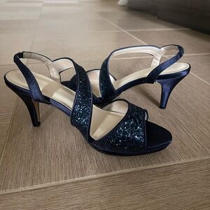 Navy Sparkly Heels Brand New Size 71/2